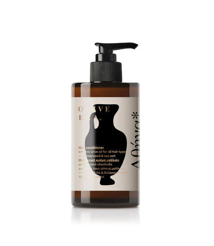 Hair conditioner with bio olive oil , amber wood & sea salt Athena
