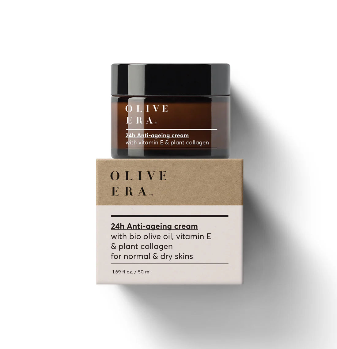 24h Anti-Ageing Gesichtscreme mit Bio-Olivenöl, Vitamin E und pflanzlichem Kollagen, 50 ml – straffende Pflege für jugendliche Haut