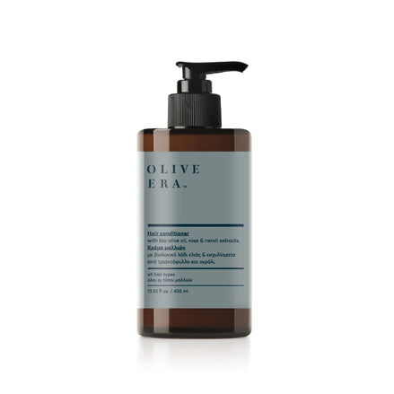 Haarspülung mit Bio-Olivenöl, Rose und Neroli, 400 ml – pflegende Spülung für Glanz und blumige Frische