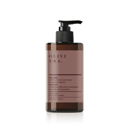 Shampoo mit Bio-Olivenöl, Zedernholz und Bergamotte, 400 ml – sanfte Haarpflege mit frischem Duft