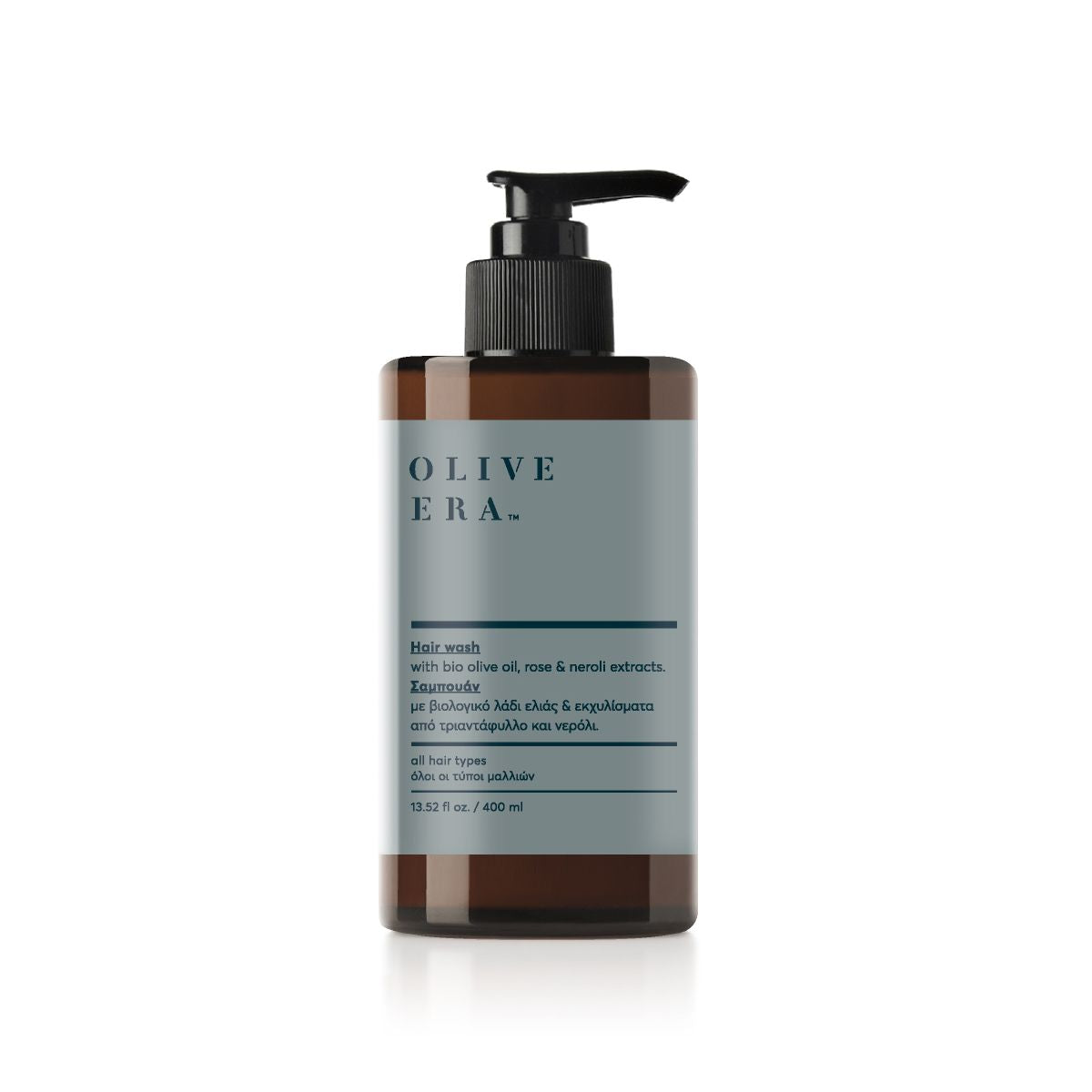 Shampoo mit Bio-Olivenöl, Rose und Neroli, 400 ml – sanfte Haarpflege mit blumiger Frische