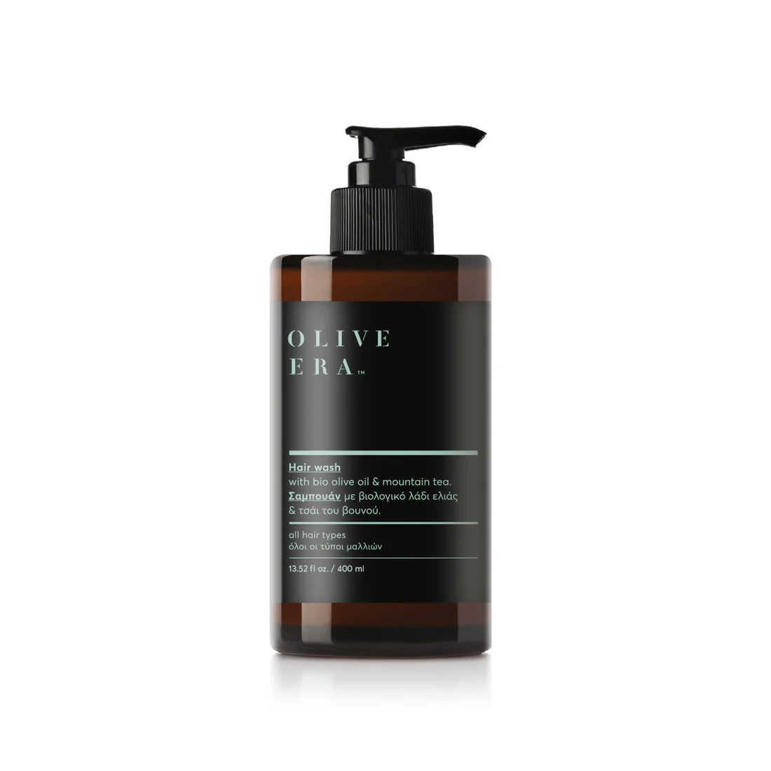 Shampoo mit Bio-Olivenöl, Bergtee und Provitamin B5, 400 ml – sanfte Haarpflege für Glanz und Stärke