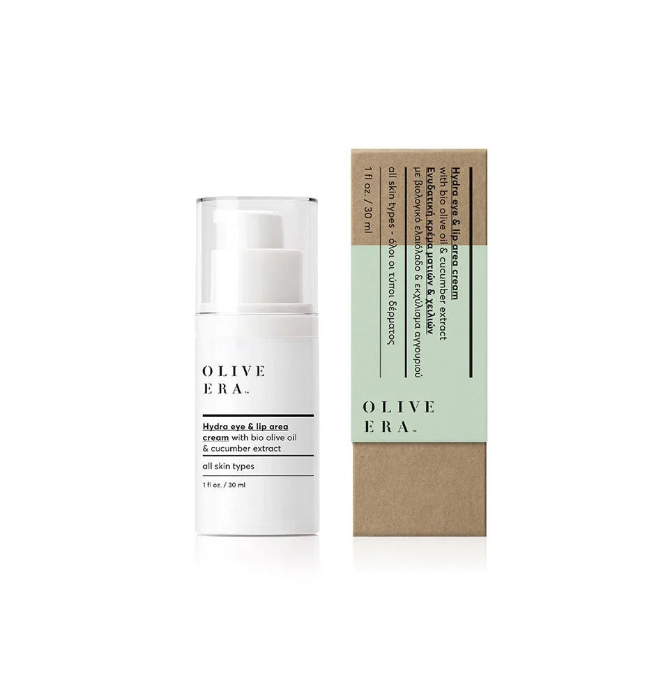 Hydra Augen- und Lippencreme mit Bio-Olivenöl und Gurkenextrakt, 30 ml – pflegende Feuchtigkeit für empfindliche Hautpartien