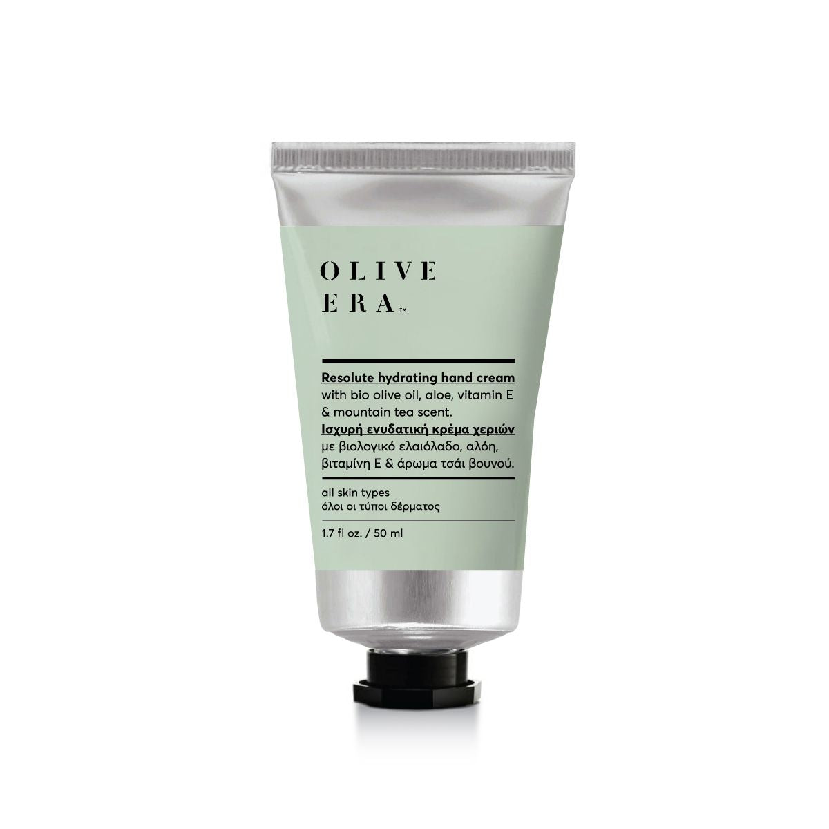Handcreme mit Bio-Olivenöl, Niacinamid, Aloe und Bergtee-Duft, 50 ml – pflegende Feuchtigkeit für die Hände