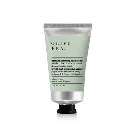 Handcreme mit Bio-Olivenöl, Niacinamid, Aloe und Bergtee-Duft, 50 ml – pflegende Feuchtigkeit für die Hände